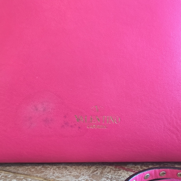 Valentino Vibrant Pink Studded Tote - Picture 4 of 16